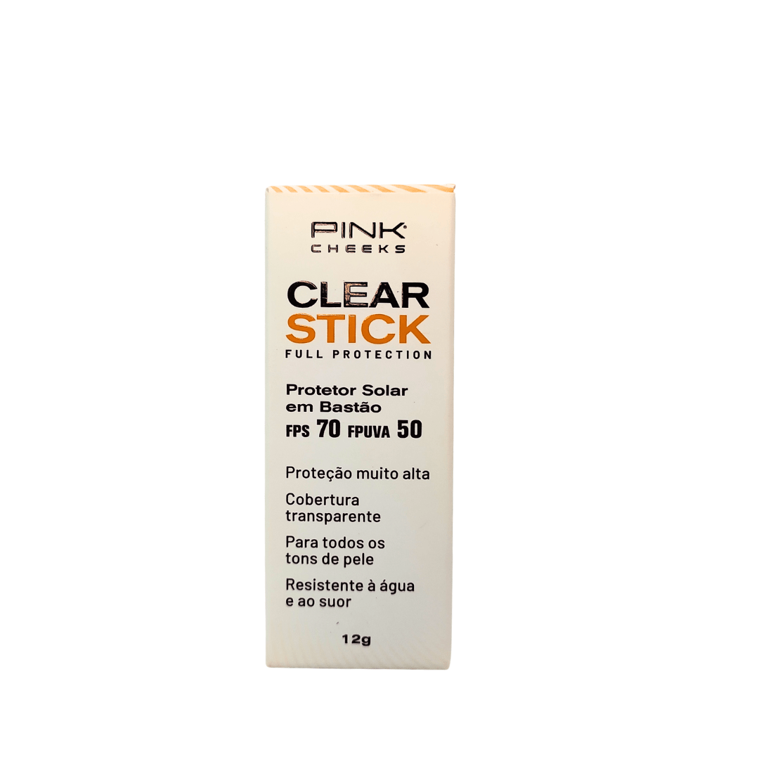 Protetor Solar transparente FPS70 FPUVA50 Clear Stick 12g | Pinkcheecks